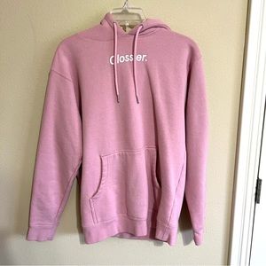 Glossier Pink Hoodie/ Size small